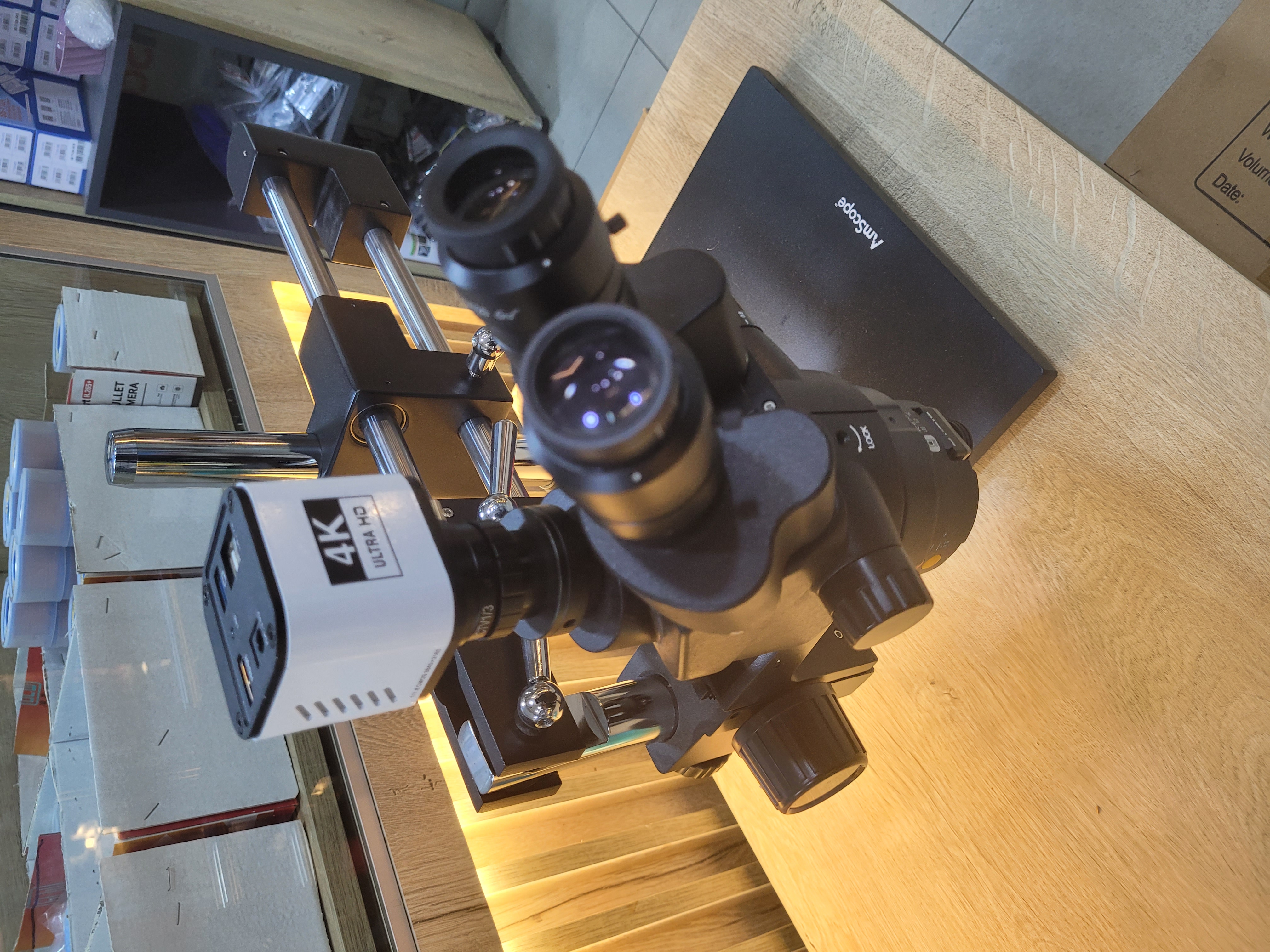 Amscope 4NTP Termal ve 4K Kameralı Mikroskop