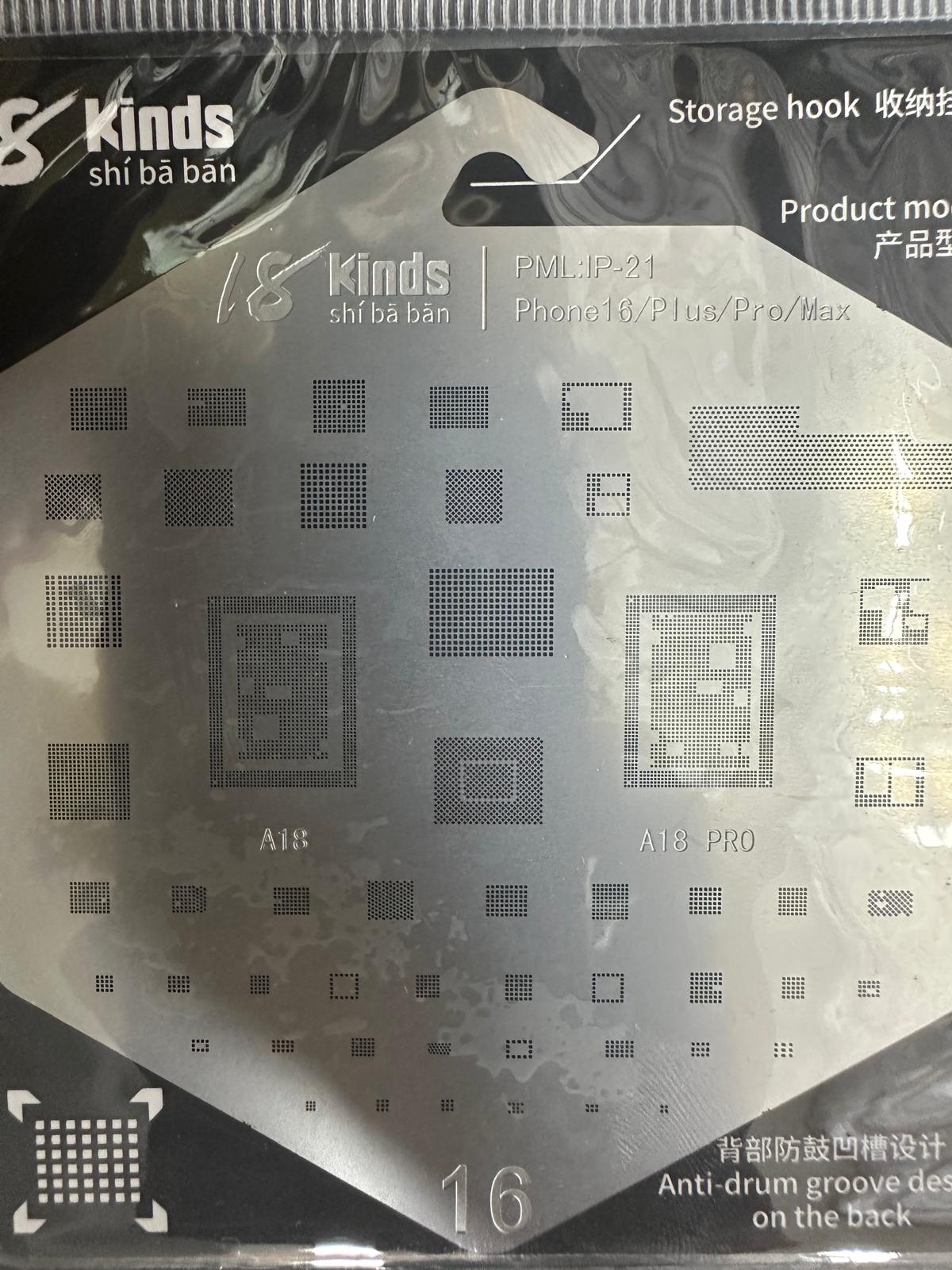 18 Kinds iPhone 16 - 16plus - 16Pro - 16Promax - Kalıp (A18)